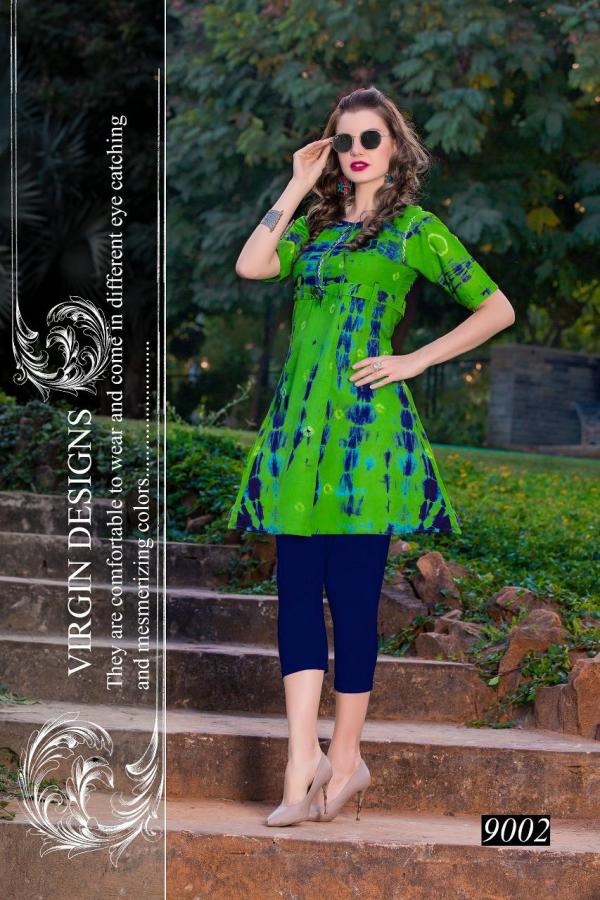 Riyaa Antara 1 Cotton Bandhani Print Kurtis Collection